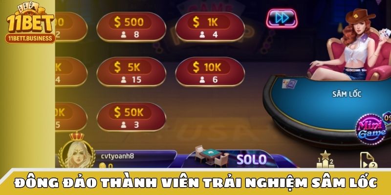 Đông đảo thành viên trải nghiệm sâm lốc